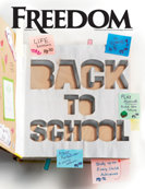 Freedom Magazine. Back to School issue cover
